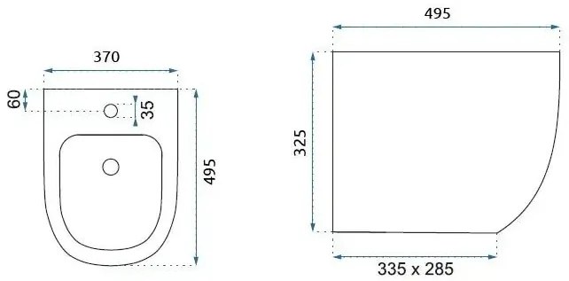 WC csésze WC Carlo Flat Mini Rimless + Bidé Carlo Mini