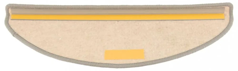 15 db ezüst színű, félkör alakú lépcsőszőnyeg 65 x 21 x 4 cm
