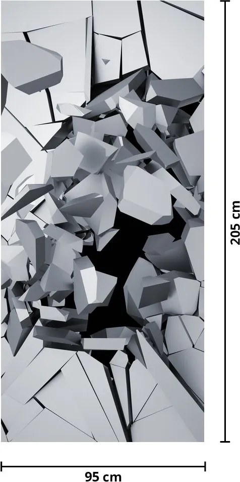 Fotótapéta ajtóra - Absztrakció 3D (95x205cm)