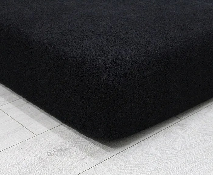 Frotte gumis lepedő 160x200 exkluzív vastag Fekete