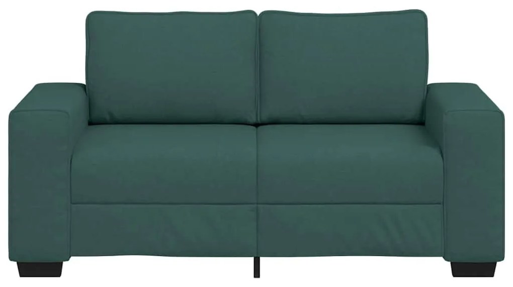 kétszemélyes sötétzöld szövet kanapé 120 cm