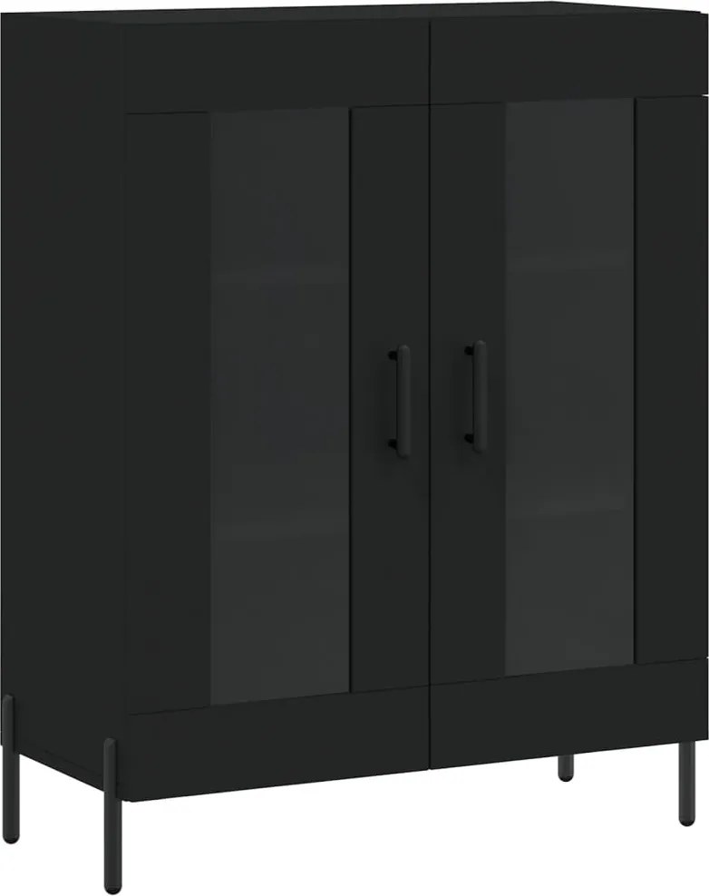 vidaXL fekete szerelt fa tálalószekrény 69,5 x 34 x 90 cm