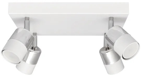 LED Spotlámpa TUBSSON 4xGU10/4,8W/230V fehér/fényes króm