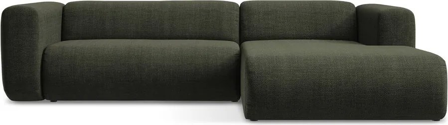 Zöld sarokkanapé (jobb oldali-heverő résszel) Ekahi – Makamii