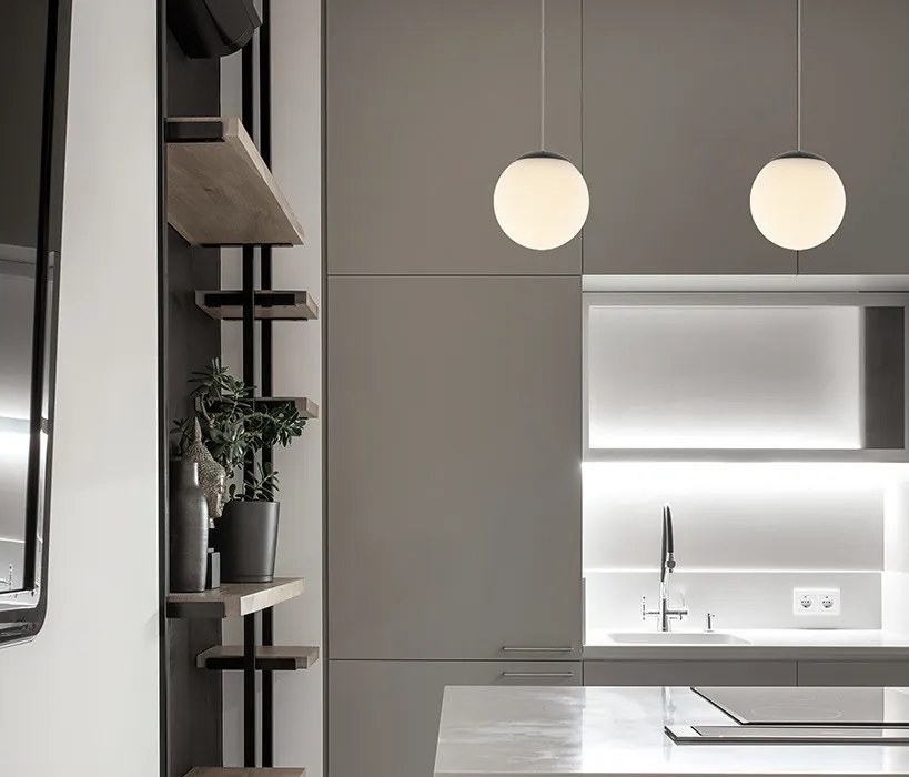 NOVA LUCE 9061435 NUVOLE Egyágú Függesztett Lámpa Üveg LED IP20
