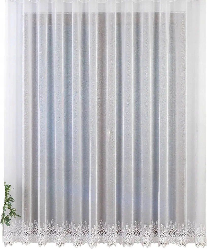 Napellenző függöny geometrikus hímzéssel – szalaggal 450X290