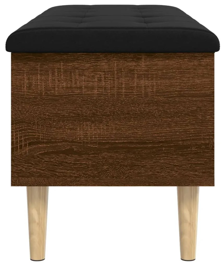 barna tölgy színű szerelt fa tárolópad 102x42x46 cm