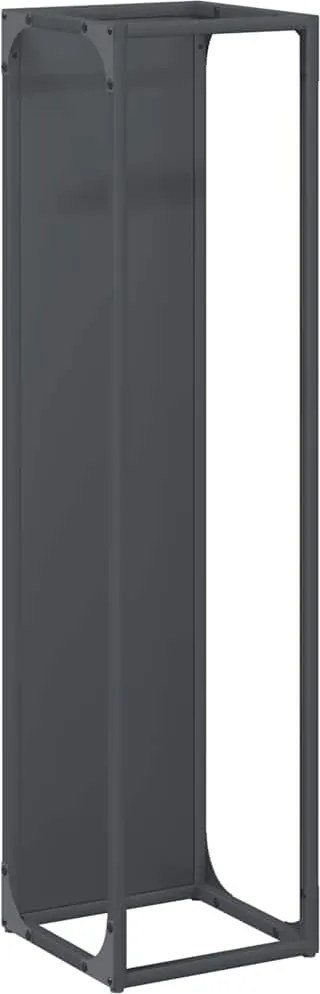 vidaXL antracitszürke hidegen hengerelt acél tűzifatároló 25x25x100 cm