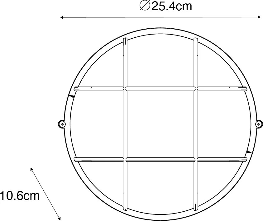 Ipari kültéri fali lámpa sötétszürke IP44 - Hanneke