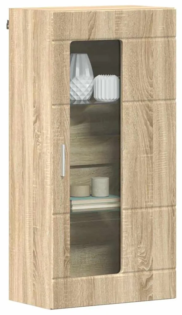 Fali szekrény polcokkal sonoma tölgy 55 x 29 x 100 cm Faanyag