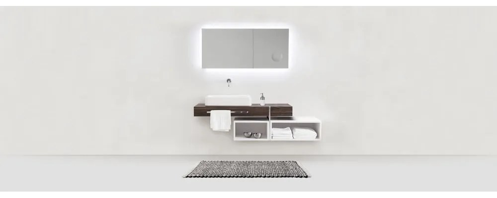 Fekete-fehér textil fürdőszobai kilépő 50x80 cm Covelo – Wenko