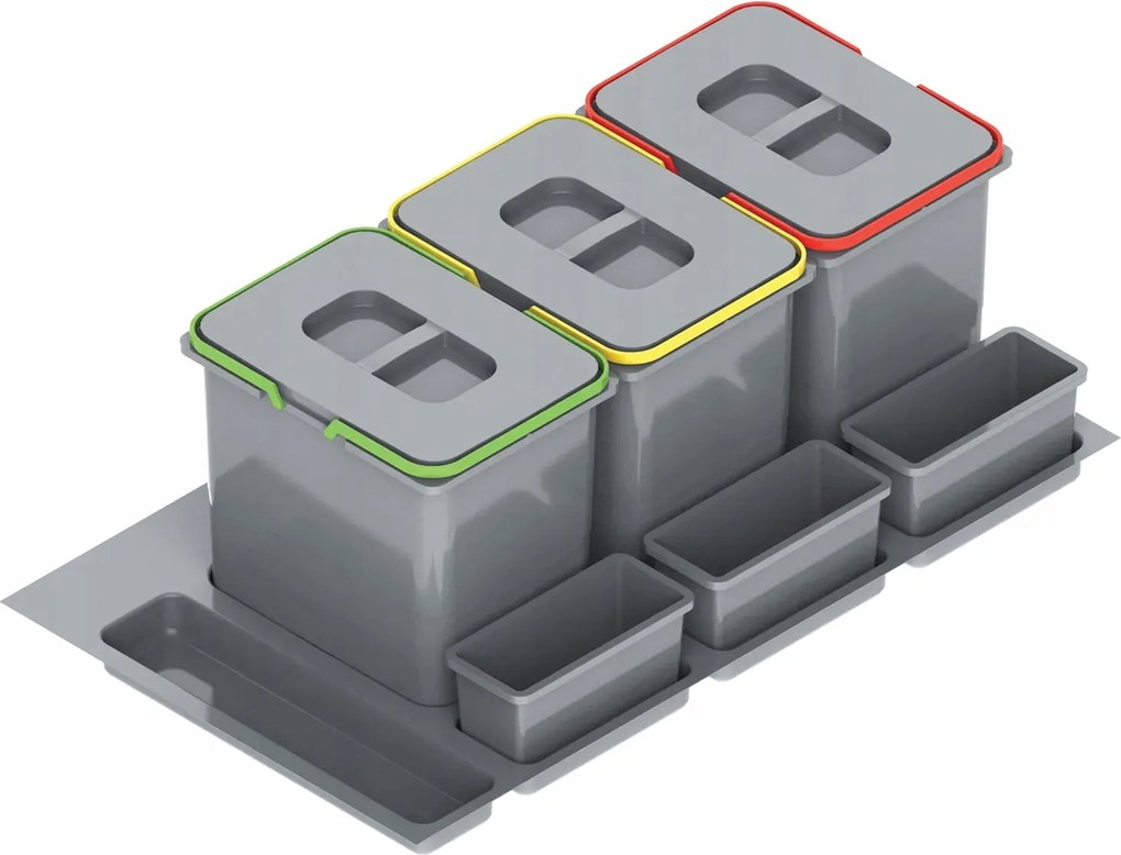 Hulladékgyűjtő fiók 90 3x15L konyhai hulladékválogató