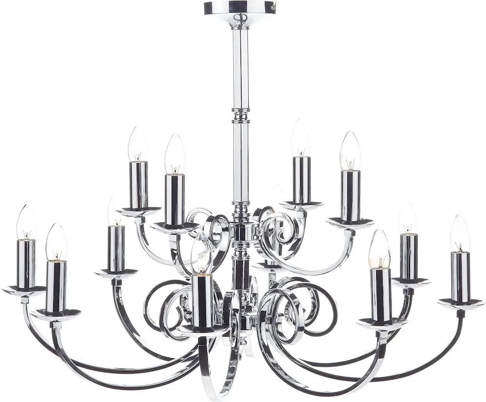 DAR LIGHTING MUR1250 MURRAY Klasszikus Csillár Csiszolt Króm E14 IP20