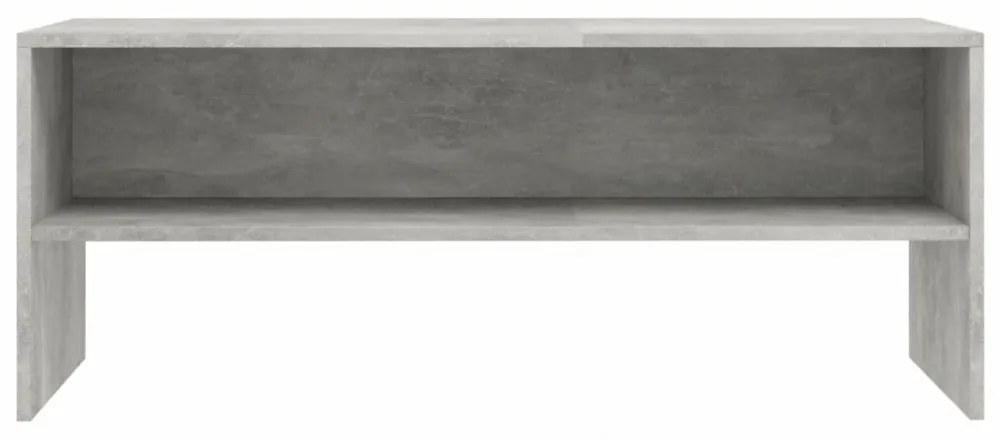 betonszürke szerelt fa TV-szekrény 100 x 40 x 40 cm