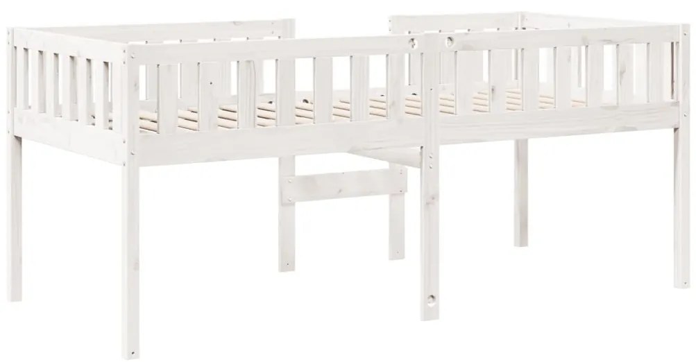 fehér tömör fenyőfa gyerekágy matrac nélkül 90 x 190 cm