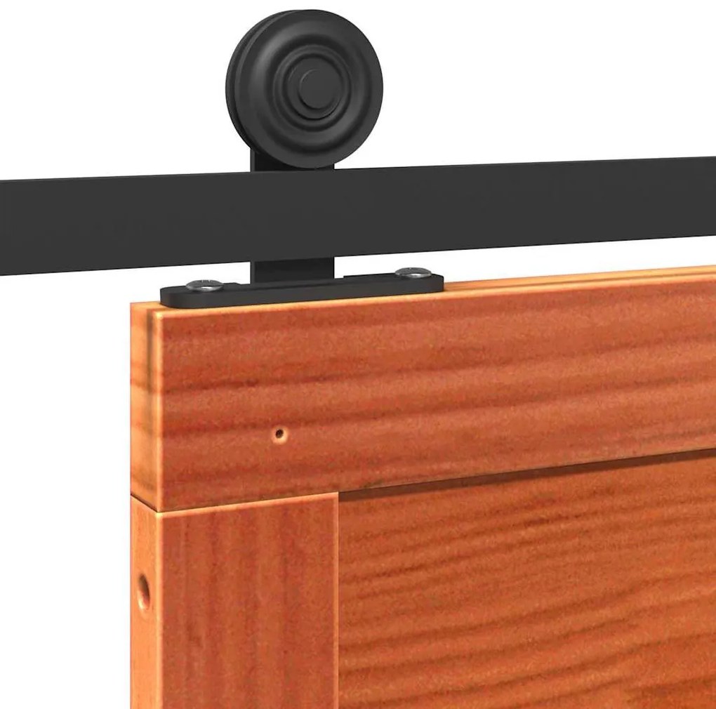 Istállóajtó Viaszbarna 100 x 210 cm Tömör fenyőfa