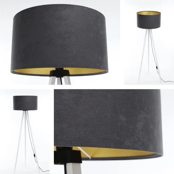 Állólámpa STANDART 1xE27/60W/230V szürke/fehér