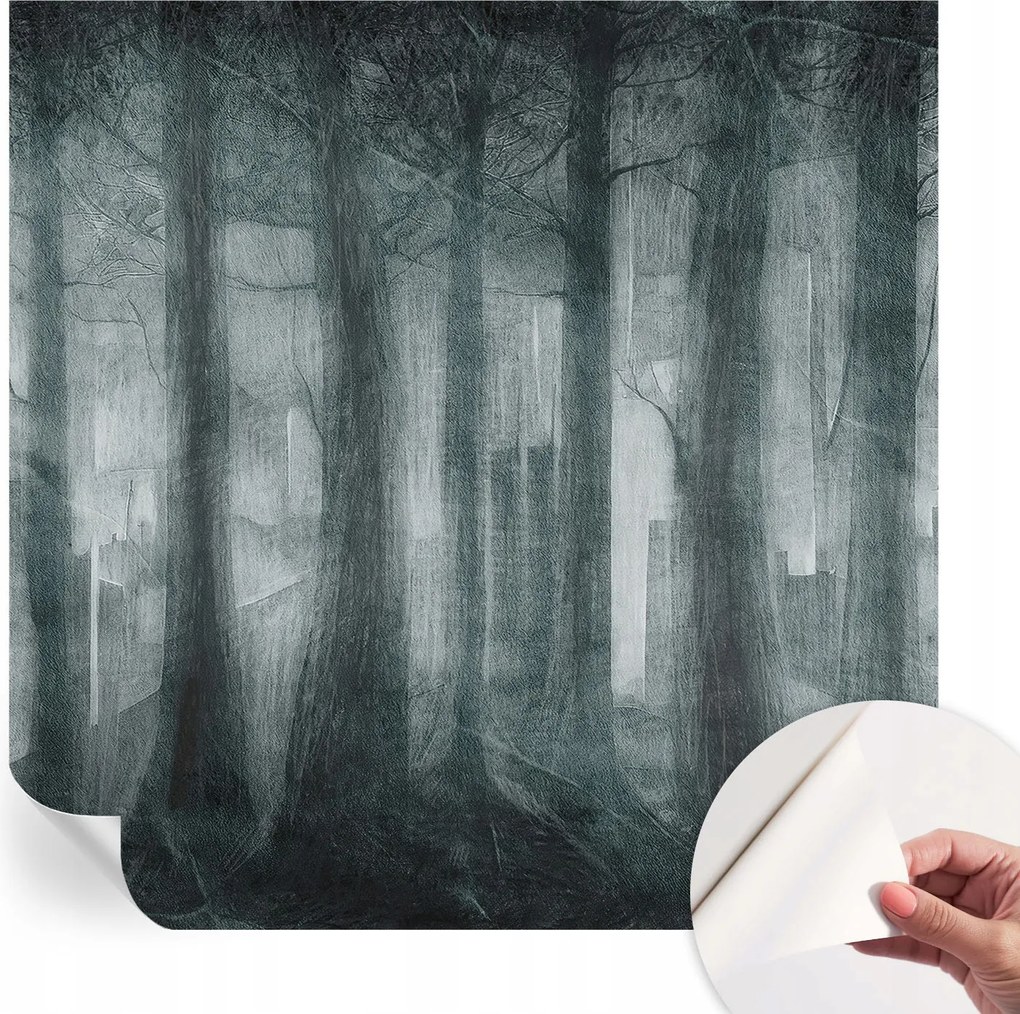 Modern öntapadós fotótapéta Mosható Rejtélyes erdő 250x250 cm