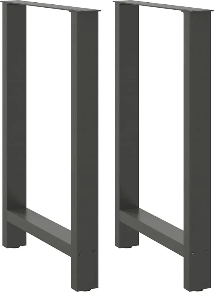 vidaXL 2 db antracitszürke acél bárasztalláb 60x(90-91) cm
