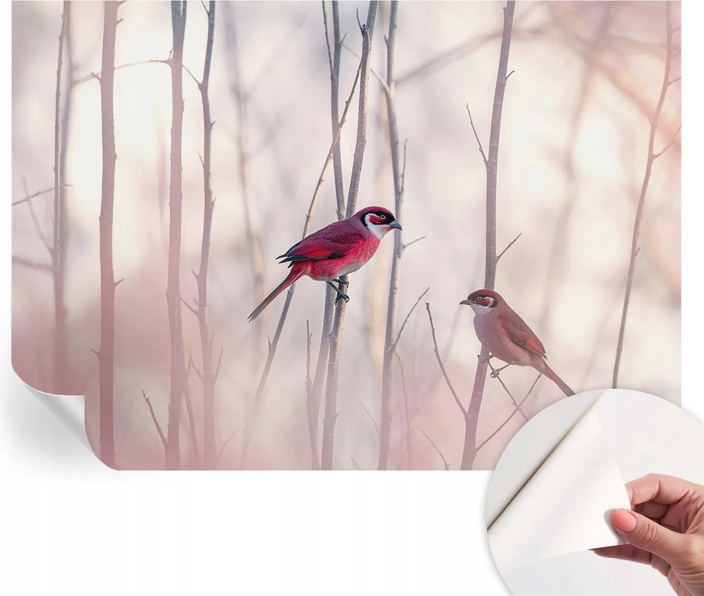 Öntapadós Dekoratív Fotótapéta Hálószobába Madárpár 208x146 cm