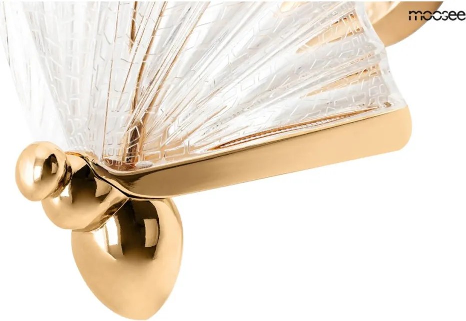 KING HOME MSE010100324 BUTTERLY M Kristály Fali Lámpa Arany LED IP20