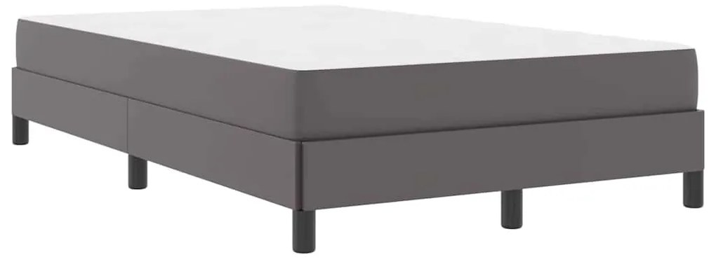 Ágy matracmal Szürke 120 x 190 cm Műbőr