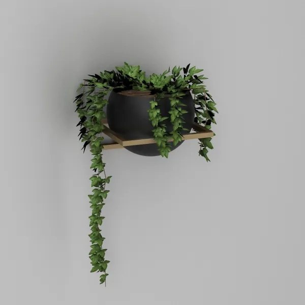 Fali virágtartó 27x29 cm arany színben