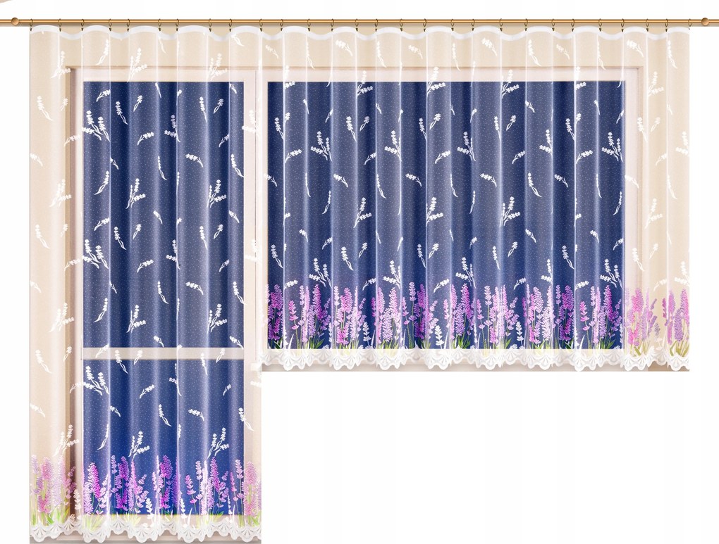 Mg Függöny 14569 Levendula szín 220X160 szalaggal