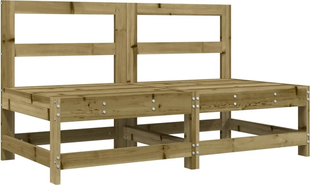 vidaXL 2 db impregnált fenyőfa kerti középső kanapé