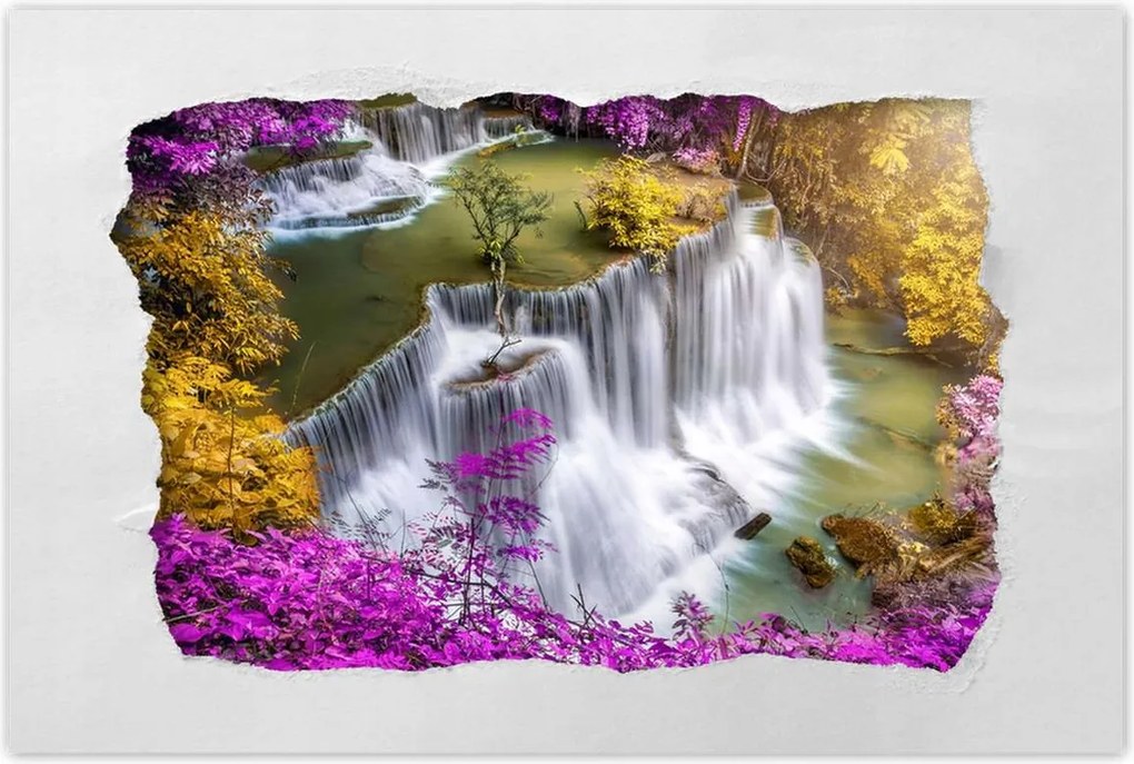 Poszterek 60x40 Lila a zuhatag körül