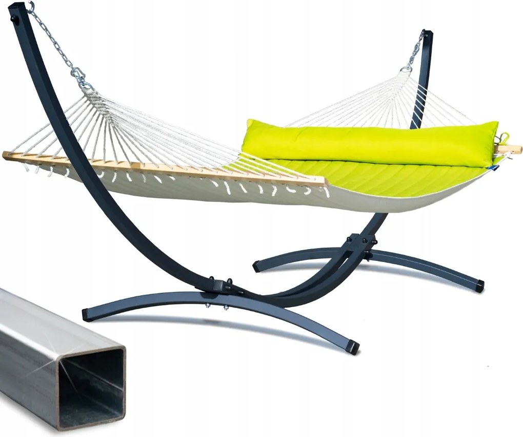 Függőágy horganyzott vázzal Grande függőágy Panama nagy párna Potenza