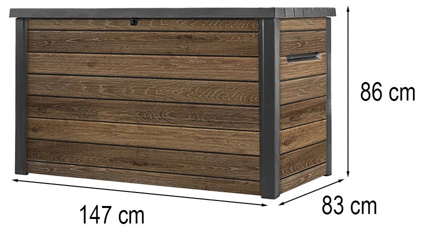 Decocoat műanyag kerti láda 870 L
