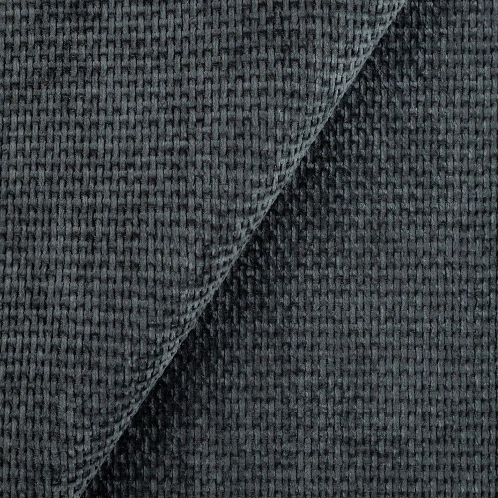 Sötétszürke zsenília fotel Freya – Ropez