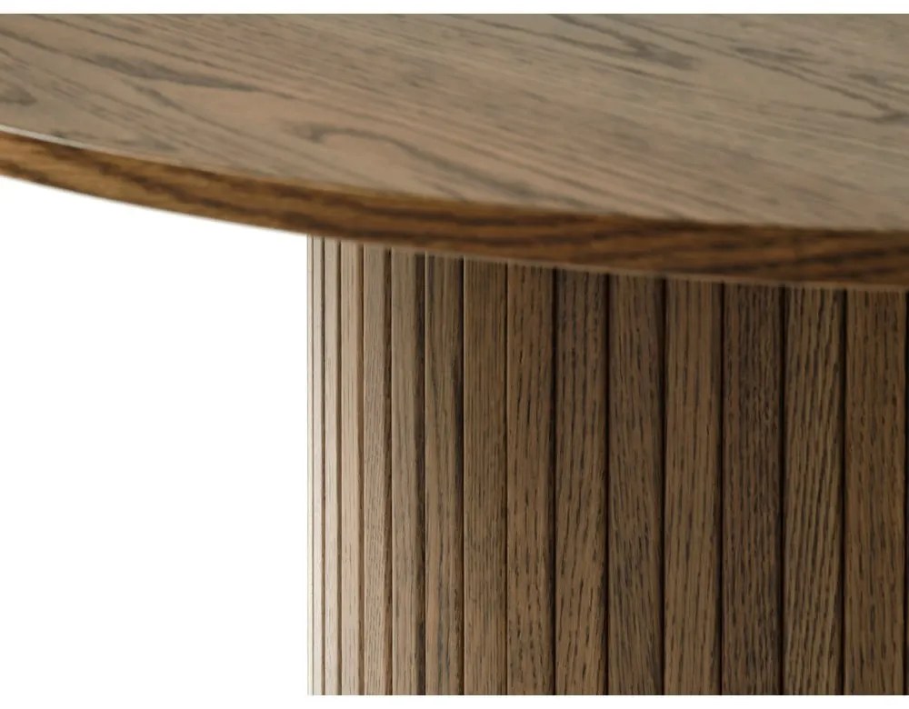 Kerek étkezőasztal tölgyfa dekorral ø 120 cm Nola – Unique Furniture