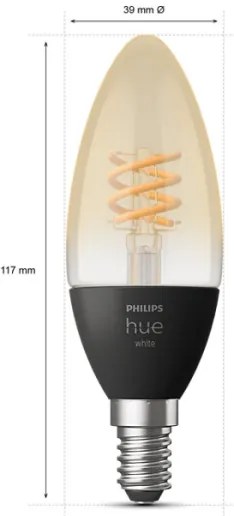 KÉSZLET 2x LED Dimmelhető izzó Philips Hue WHITE FILAMENT E14/4,5W/230V 2100K