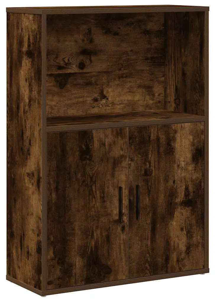 füstös tölgy színű szerelt fa könyvszekrény 60x24x85 cm