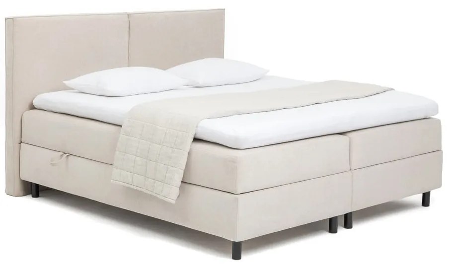 Bézs ágyneműtartós boxspring ágy 160x200 cm Elva Bold – Bonami Selection