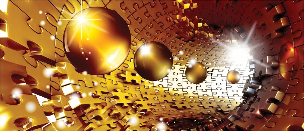 Fotótapéta Arany alagút Gazdagság kilátása Absztrakt 250x104 +ragasztó