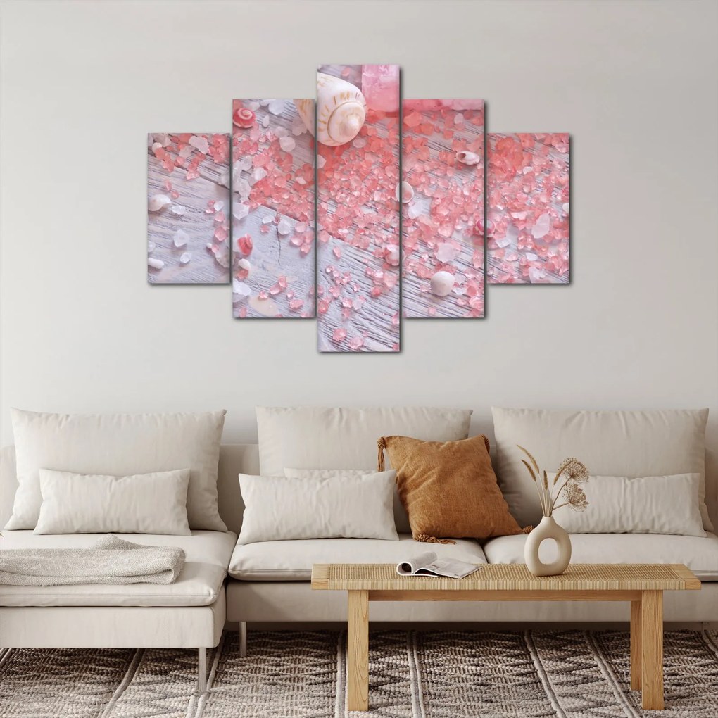 Kép - Tengerparti hangulat rózsaszín árnyalatokban (150x105 cm)