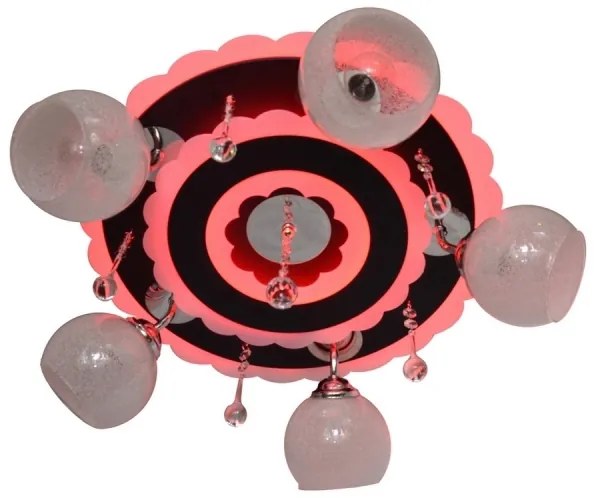 ARONA 5xE27/15W/230V+LED fekete spotlámpa