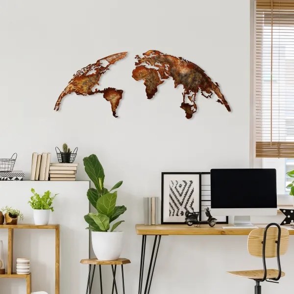 Fali dekoráció 2 db 150x59 bolygó fém