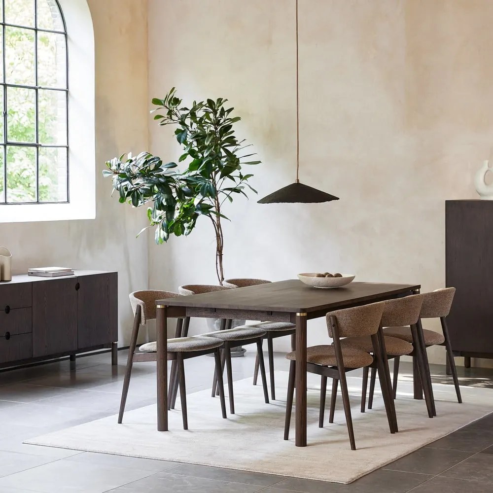Barna bővíthető étkezőasztal 95x180 cm Arun – Unique Furniture