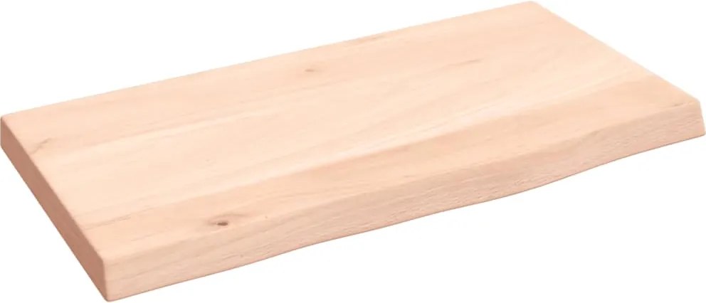 vidaXL kezeletlen tömör tölgyfa fali polc 40x20x2 cm