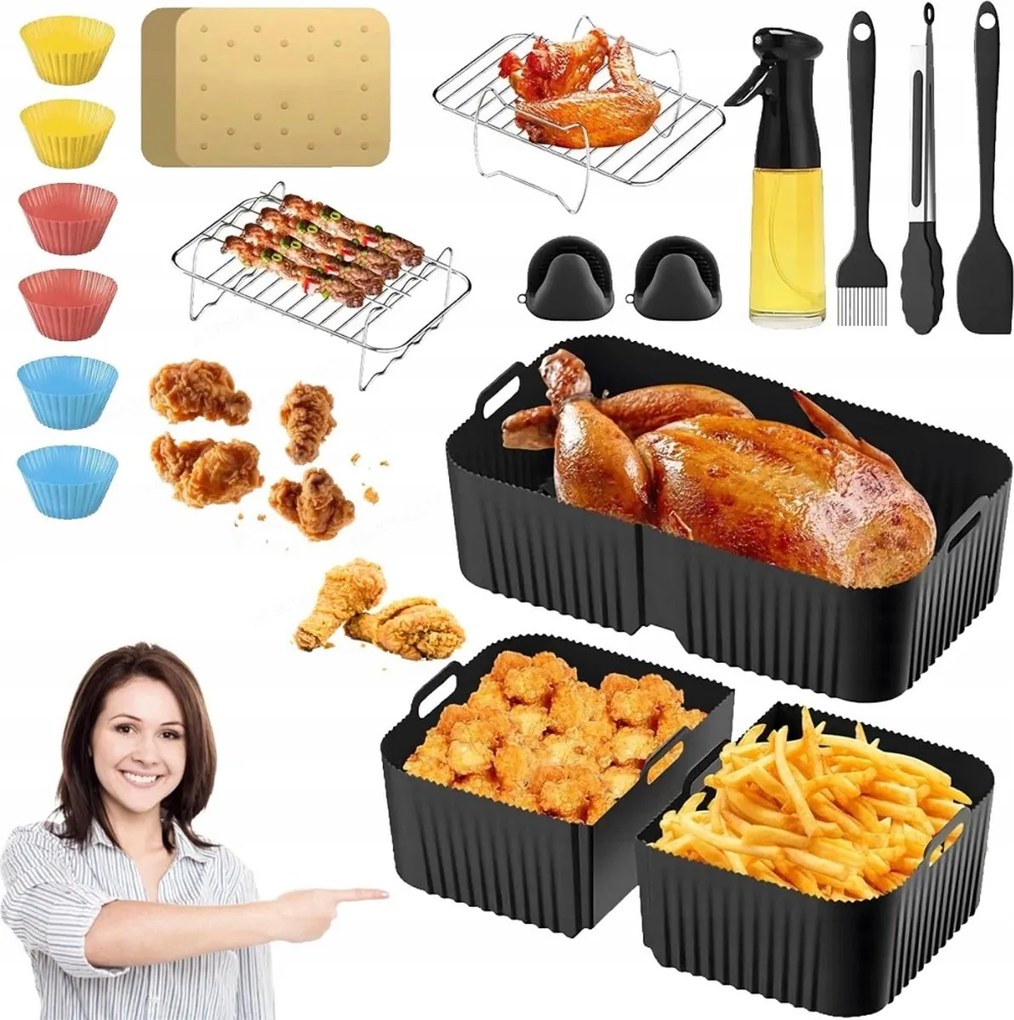 Nagy Akcesoria Olajsütőhöz 17 db-os Air Fryer Készlet Ninja AF500EU