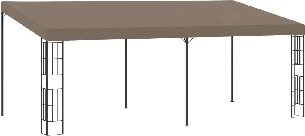 vidaXL tópszínű falra szerelhető szövetpavilon 6 x 3 m