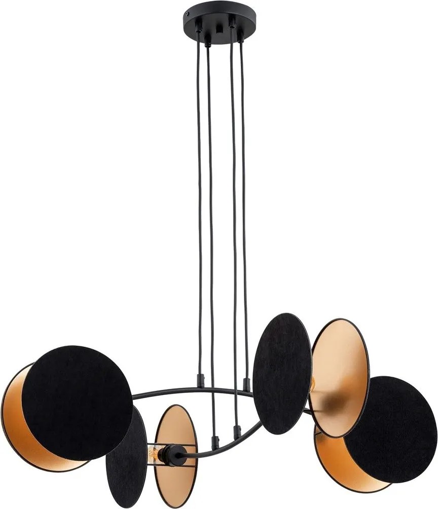 Emibig modern függeszték motif fekete arany emi1325/4