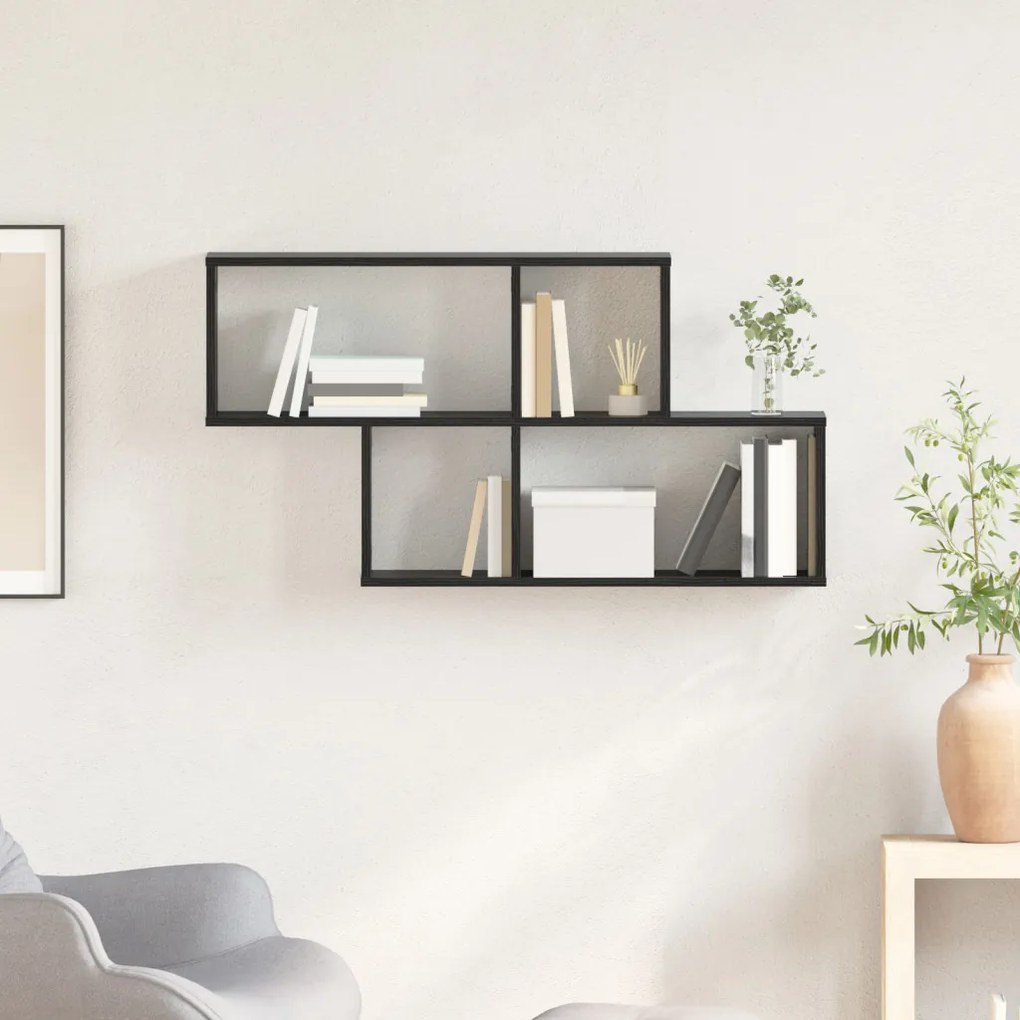 Falipolc Fekete tölgy 100x20x53 cm Mérnöki Fa