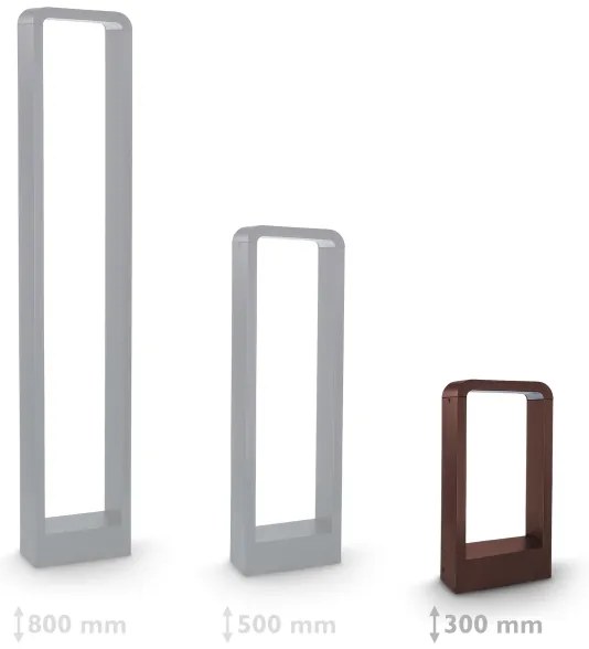 Brilagi - LED kültéri lámpa BARI LED/7W/230V 3000/4000/6000K barna IP54 30 cm