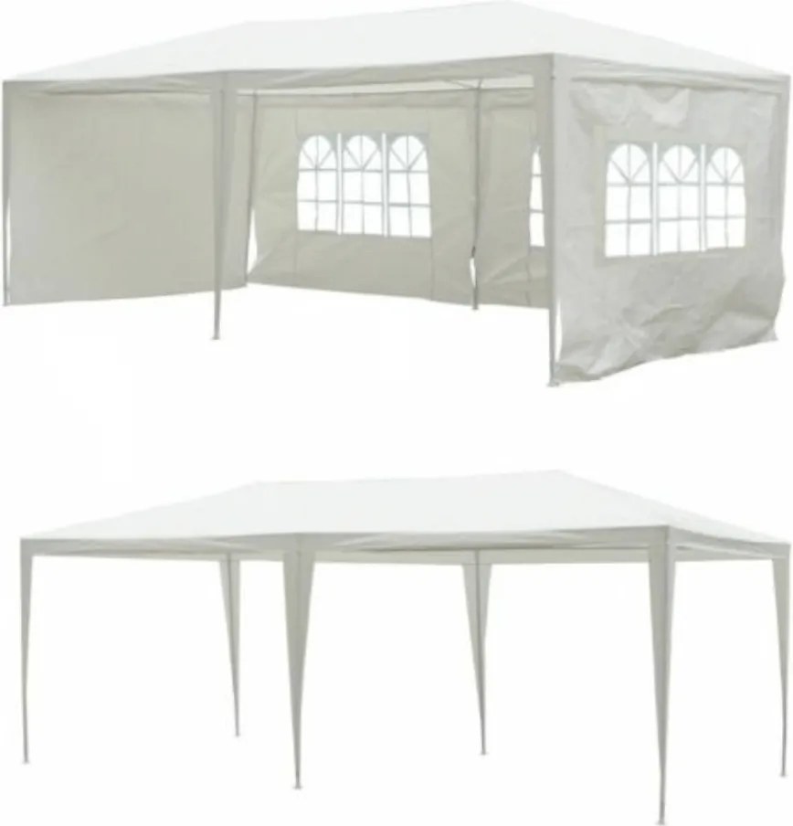 Kerti partisátor, fehér, 3x6 m, TEKNO TYP 2