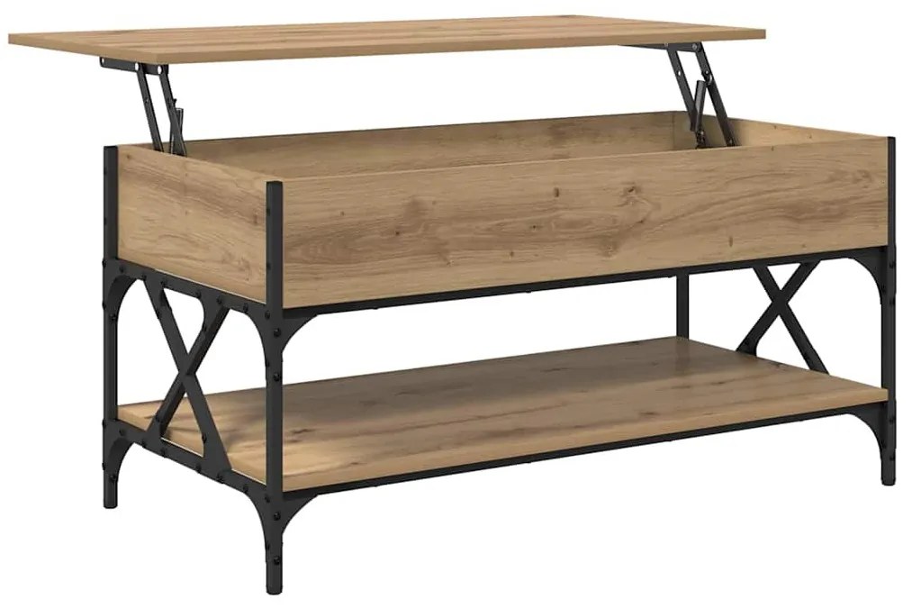 Dohányzóasztal Artisan tölgy 100 x 50 x 50 cm Faanyag